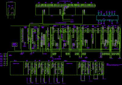 Scan to CAD example — scanned mechanical drawing converted to AutoCAD DWG